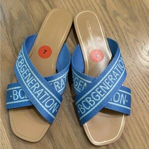 BCBGeneration Blue Crisscross sandals